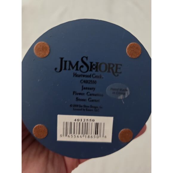 Jim Shore January Angel Birthday Girl Garnet Stone Figurine #4012550 Carnations - Picture 8 of 12